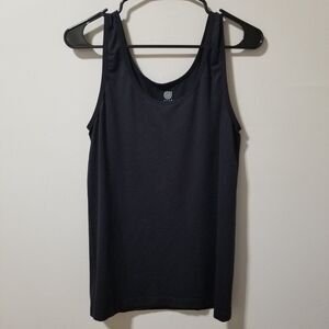 Jilla Stretch Black Tank Top Women's 1X Blouse
